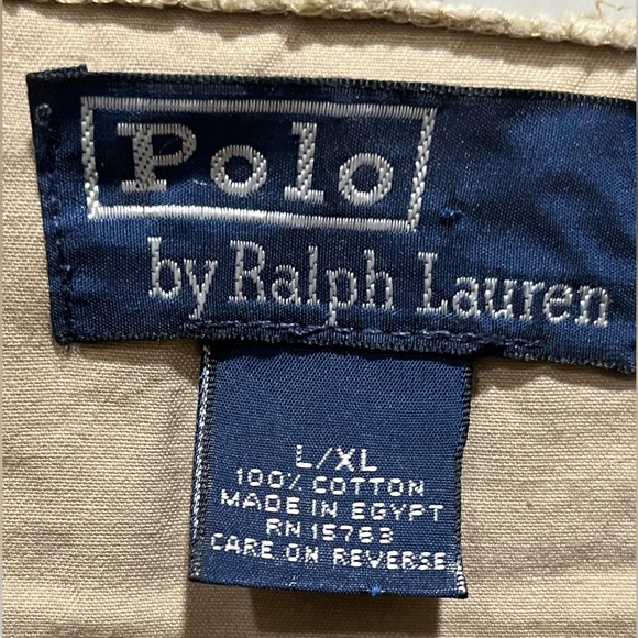 Polo by Ralph Lauren VINTAGE 90s Beige ANORAK HOODIE WORKWEAR JACKET SIZE XL - Picture 7 of 9